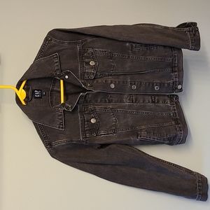 Gap black denim jacket size Small